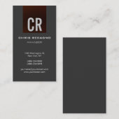 Carte de visite Arrière - plan gris rouge brun ver (Devant / Derrière)