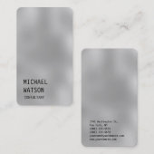 Carte De Visite Arrière - plan gris simple simple Consultant tenda (Devant / Derrière)