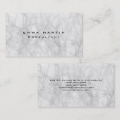 Carte De Visite Arrière - plan gris sophistiqué original unique (Devant / Derrière)