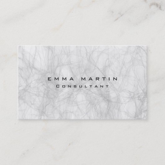 Carte De Visite Arrière - plan gris sophistiqué original unique (Devant)