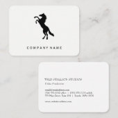 Carte De Visite Arrière - plan gris Stallion (Devant / Derrière)