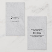 Carte De Visite Arrière - plan gris vertical moderne (Devant / Derrière)