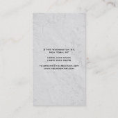 Carte De Visite Arrière - plan gris vertical moderne (Dos)