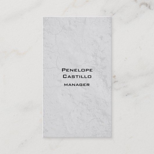 Carte De Visite Arrière - plan gris vertical moderne (Devant)