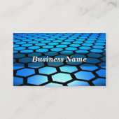 Carte De Visite arrière - plan Hexagons bleu 3D (Devant)