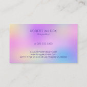 Carte De Visite Arrière-plan holographique coloré (Dos)