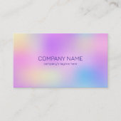 Carte De Visite Arrière-plan holographique coloré (Devant)