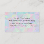 Carte De Visite Arrière - plan holographique géométrique | Code QR (Dos)