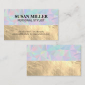 Carte De Visite Arrière - plan holographique géométrique | Fond d' (Devant / Derrière)