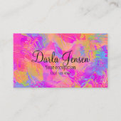 Carte De Visite Arrière - plan Holographique Moderne Élégant Scrip (Devant)