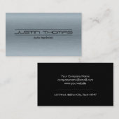 Carte De Visite Arrière - plan industriel brossé métallique (Devant / Derrière)