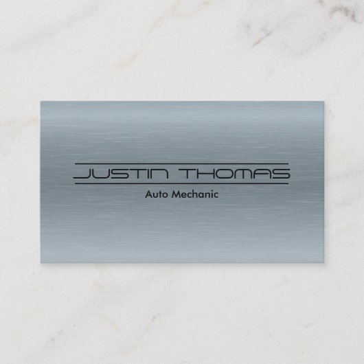 Carte De Visite Arrière - plan industriel brossé métallique (Devant)