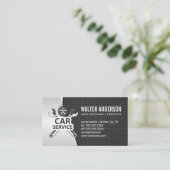 Carte De Visite Arrière - plan industriel métallique | Logo de pne (Debout devant)