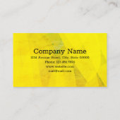 Carte De Visite Arrière - plan jaune d'art (Dos)