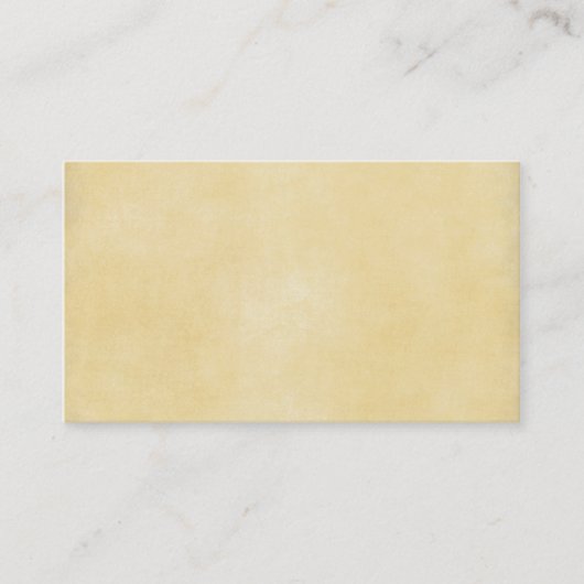 Carte De Visite Arrière - plan jaune doux (Devant)
