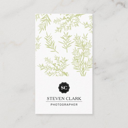 Carte De Visite Arrière - plan Juniper Branches (Devant)