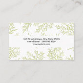 Carte De Visite Arrière - plan Juniper Branches (Dos)