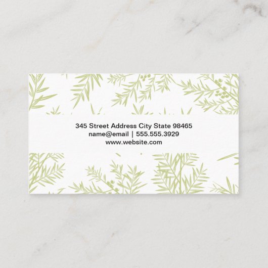 Carte De Visite Arrière - plan Juniper Branches (Dos)