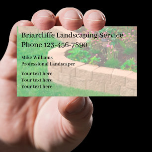 Carte De Visite Arrière - plan Landscaper professionnel