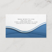 Carte De Visite Arrière - plan Lignes bleues Abstraites (Dos)