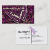 Carte De Visite Arrière - plan lunatique de papillon (Devant / Derrière)