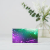 Carte De Visite Arrière - plan mardi Gras Festive violet (Debout devant)