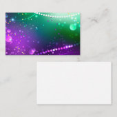 Carte De Visite Arrière - plan mardi Gras Festive violet (Devant / Derrière)