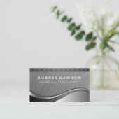 Carte De Visite Arrière - plan métallique | Acier (Debout devant)