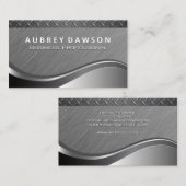 Carte De Visite Arrière - plan métallique | Acier (Devant / Derrière)