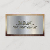 Carte De Visite Arrière - plan métallique | Bordure métallique (Dos)