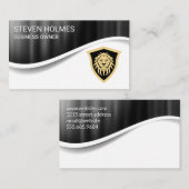 Carte De Visite Arrière - plan métallique | Bouclier Lion (Devant / Derrière)