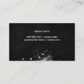 Carte De Visite Arrière - plan métallique | Brossé expressif (Dos)