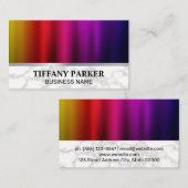 Carte De Visite Arrière - plan métallique coloré (Devant / Derrière)