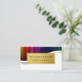 Carte De Visite Arrière - plan métallique coloré (Debout devant)