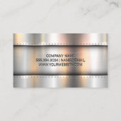 Carte De Visite Arrière - plan métallique et Arrière - plan de Riv (Dos)