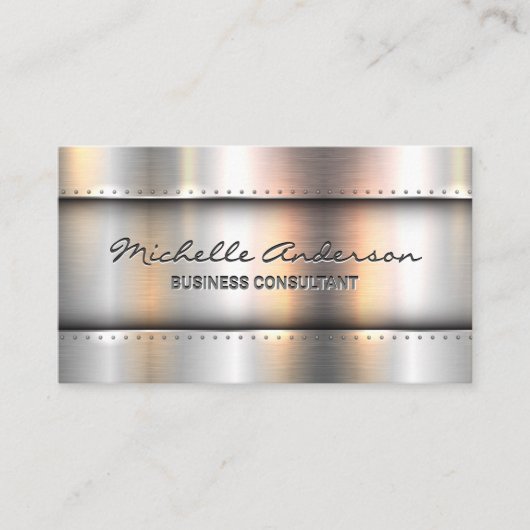 Carte De Visite Arrière - plan métallique et Arrière - plan de Riv (Devant)