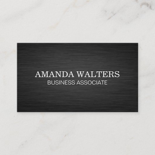 Carte De Visite Arrière - plan métallique foncé (Devant)