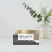 Carte De Visite Arrière - plan métallique Gold Foil (Debout devant)