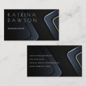 Carte De Visite Arrière - plan métallique moderne (Devant / Derrière)