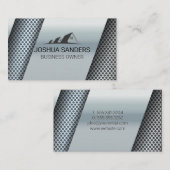 Carte De Visite Arrière - plan métallique | Motif de perforation (Devant / Derrière)