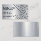 Carte De Visite Arrière - plan métallique | Outils industriels (Devant / Derrière)