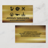 Carte De Visite Arrière - plan métallique | Outils mécaniques (Devant / Derrière)