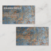 Carte De Visite Arrière - plan métallique rustique (Devant / Derrière)