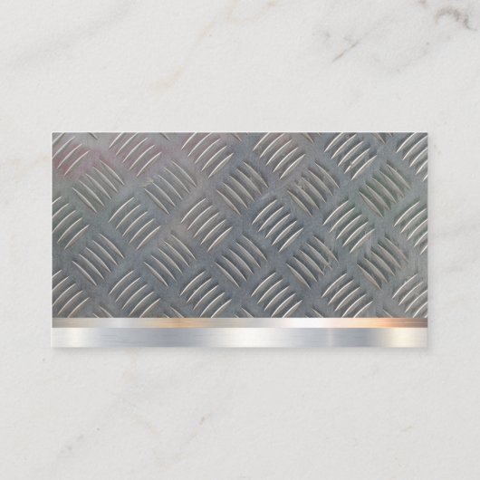 Carte De Visite Arrière - plan métallique | Vis marteau | Code QR (Dos)