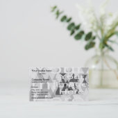 Carte De Visite Arrière - plan modèle photo (Debout devant)