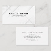 Carte De Visite Arrière - plan moderne blanc (Devant / Derrière)