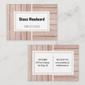 Carte de visite Arrière - plan moderne Brown en bo (Devant / Derrière)