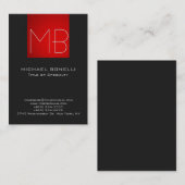 Carte de visite arrière - plan moderne de Chubby r (Devant / Derrière)