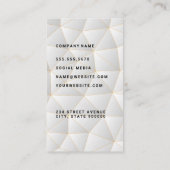 Carte De Visite Arrière - plan moderne géométrique (Dos)