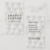 Carte De Visite Arrière - plan moderne géométrique (Devant / Derrière)